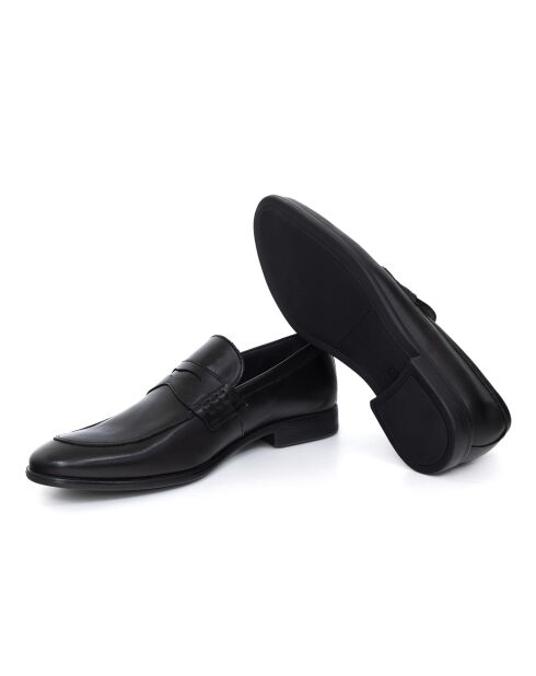 Mocassins Nirela en cuir noirs