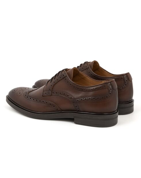 Derbies Mievega en cuir marron