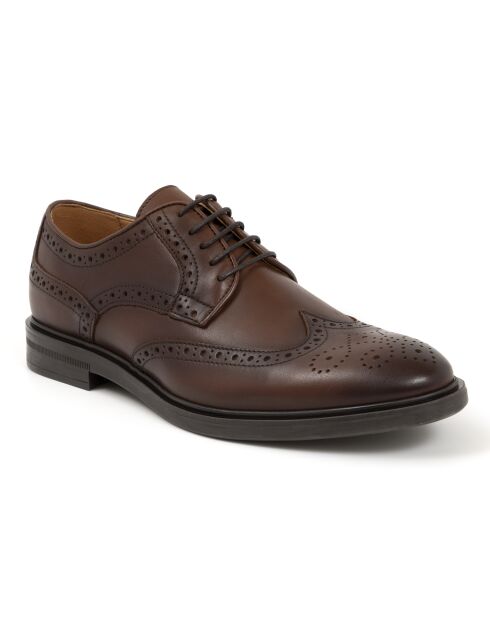 Derbies Mievega en cuir marron