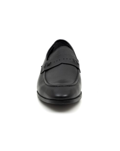 Mocassins Elvoro en cuir noirs