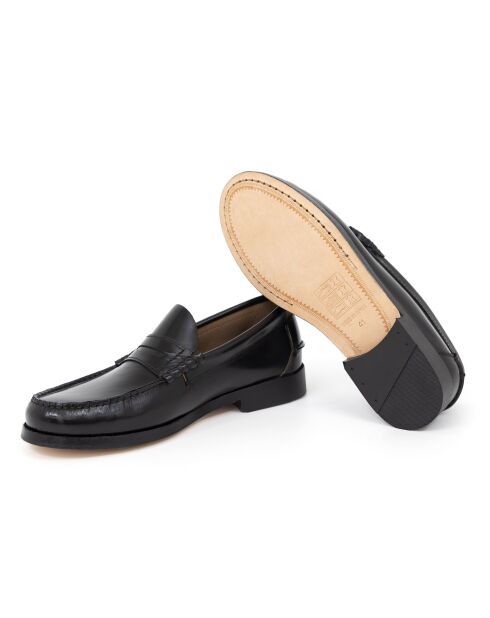 Monks Fiomber in zwart leer