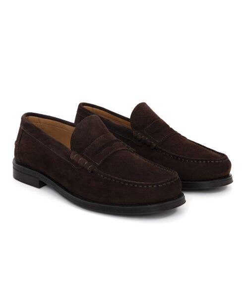 Mocassins Satora en daim marron