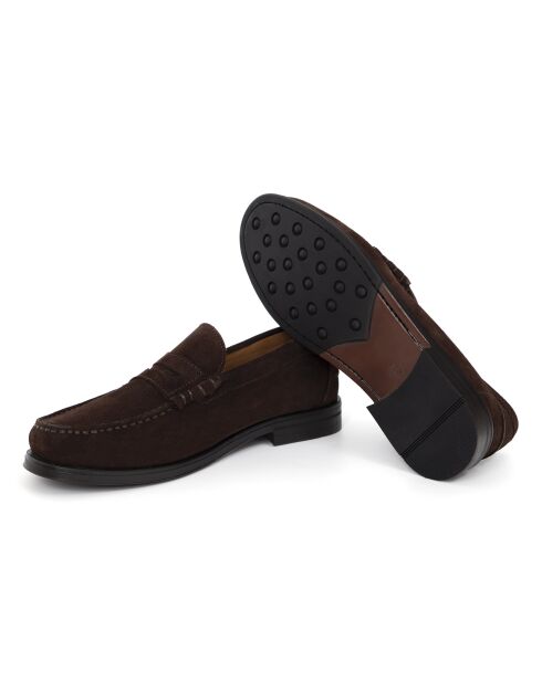 Mocassins Satora en daim marron