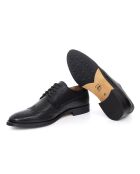 Olvera Derbys aus schwarzem Leder