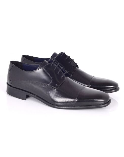 Derbies Pakel en cuir noir