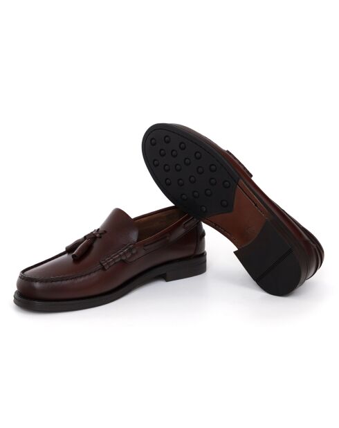 Mocassins Rasila en cuir marron