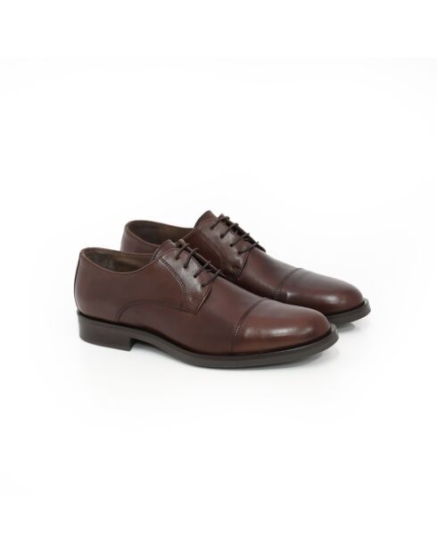 Derbies Manir en cuir marron