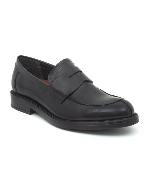 Mocassins Prasur en cuir noirs