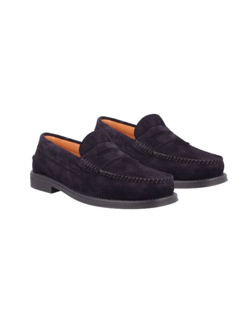 Mocassins Satora en daim bleu marine