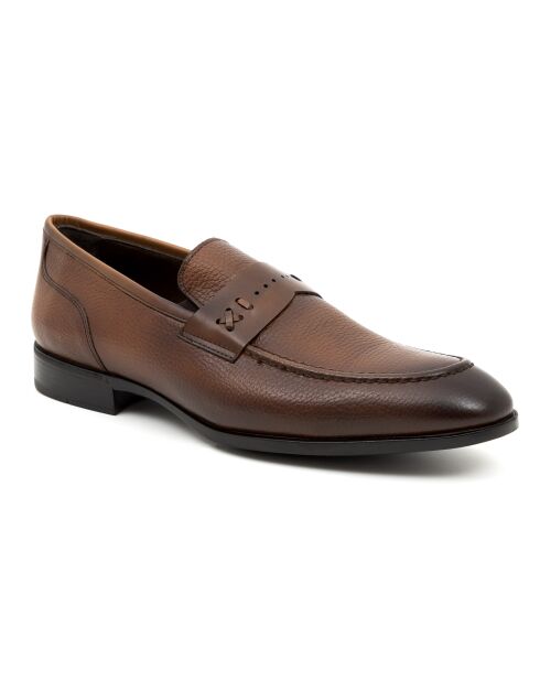 Mocassin Elvoro en cuir marron