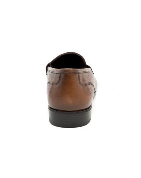 Mocassin Elvoro en cuir marron