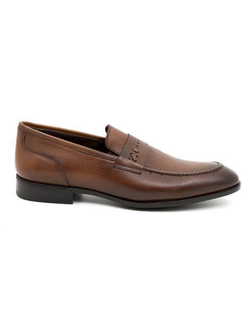 Mocassin Elvoro en cuir marron