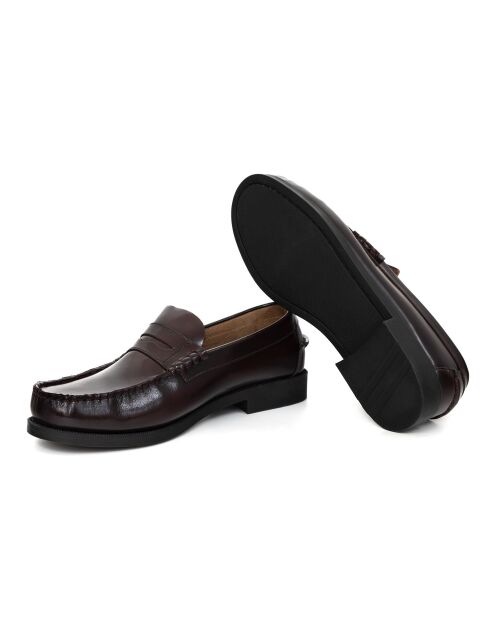 Mocassins Ilora en cuir bordeaux