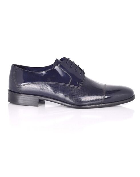 Derbies Pakel en cuir bleu marine