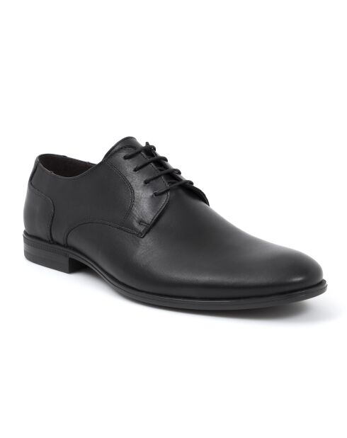 Derbies Manir en cuir noir