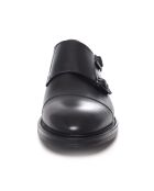 Monks Elvin en cuir noir