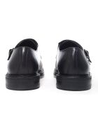Monks Elvin en cuir noir