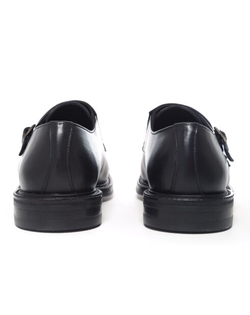 Monks Elvin en cuir noir