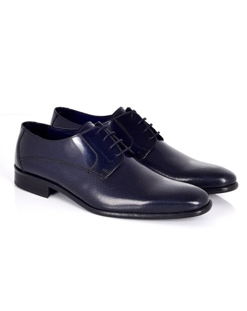 Derbies Pafor en cuir bleu marine