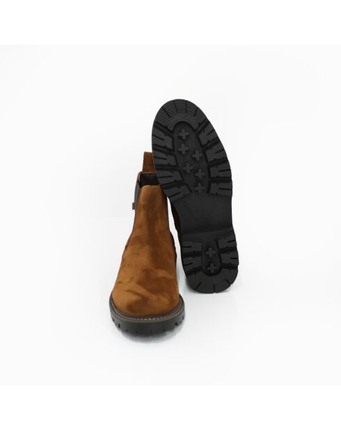 Bottines Chelsea sonip en daim marron