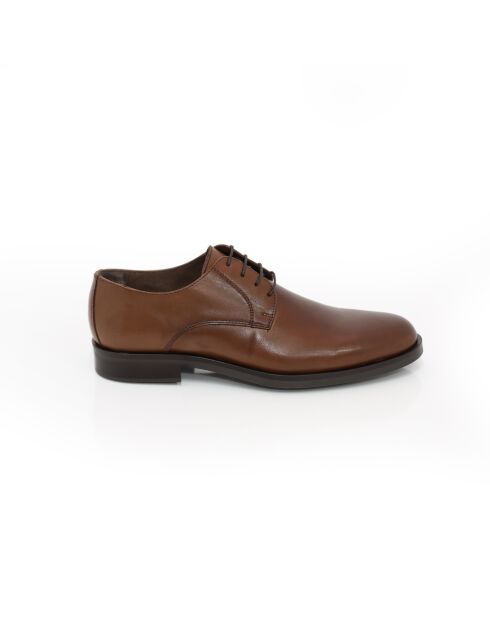 Derbies Manir en cuir marron
