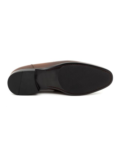 Mocassin Elvoro en cuir marron