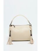 Handtasche Smoo aus beigem Leder - 26 x 19 x 9 cm