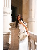 Handtasche Smoo aus beigem Leder - 26 x 19 x 9 cm