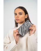 Portefeuille en Cuir edge motif zèbre noir - 20x11x3,5 cm