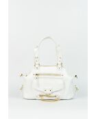 Bolso de mano Mini Odelia de piel blanca - 29x22x3 cm
