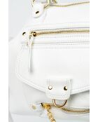 Bolso de mano Mini Odelia de piel blanca - 29x22x3 cm