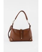 Jim Moka Schultertasche aus Leder - 26x17x7 cm