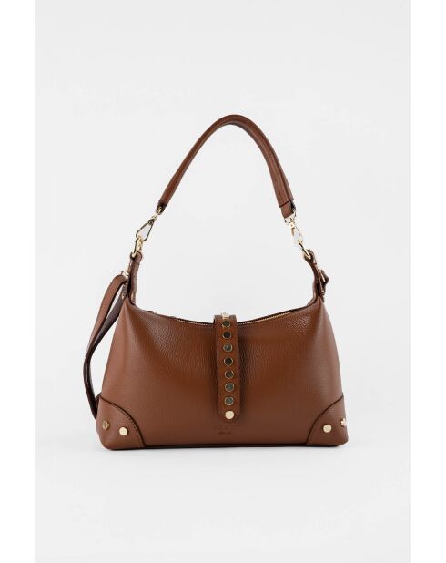 Jim Moka Schultertasche aus Leder - 26x17x7 cm