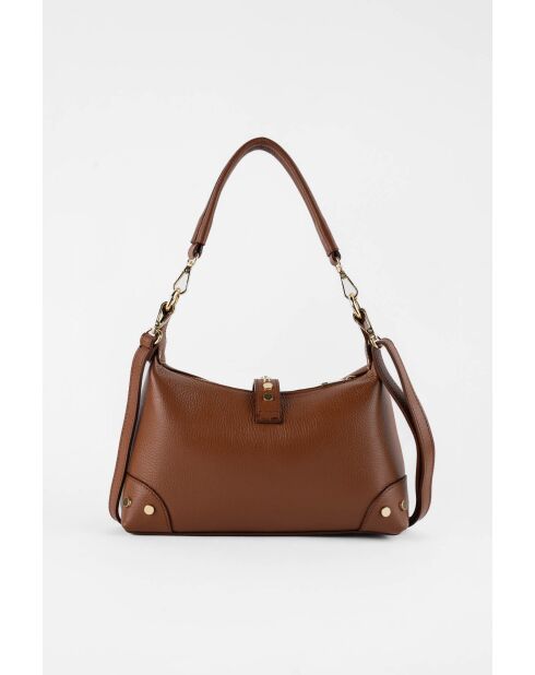 Jim Moka Schultertasche aus Leder - 26x17x7 cm