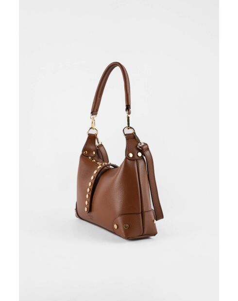 Jim Moka Schultertasche aus Leder - 26x17x7 cm