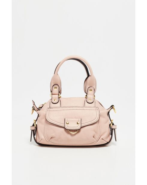 Sac à main en Cuir odelita nude - 14,5x11x1,5 cm