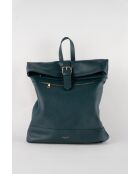 Mochila de piel nash azul pato - 39x35x9 cm