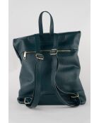 Mochila de piel nash azul pato - 39x35x9 cm