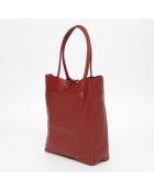 Sac cabas en Cuir tesa bordeaux - 40x13x37 cm