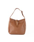 Lexid camel leren schoudertas - 28x28x11 cm