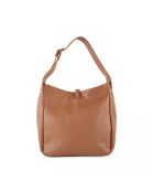 Lexid camel leren schoudertas - 28x28x11 cm