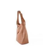 Lexid camel leren schoudertas - 28x28x11 cm