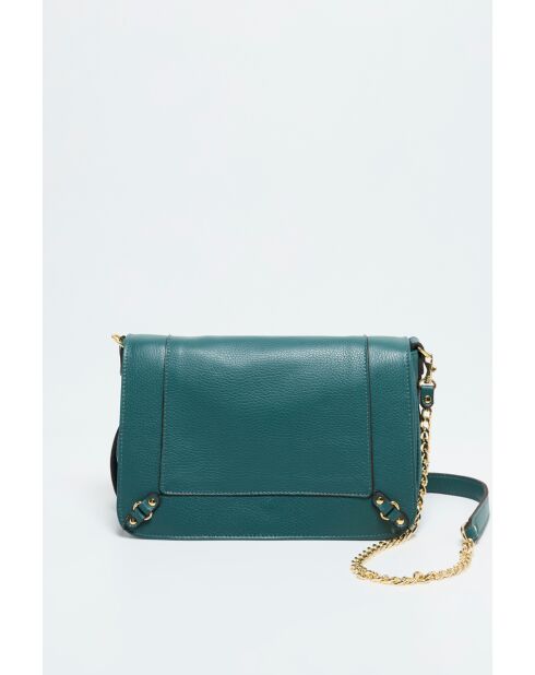 Bolso de hombro de piel Green Seren - 23,5x10x16 cm
