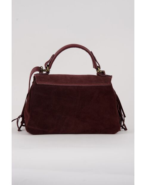Borsa in pelle bordeaux Neva Velvet - 28x22x10 cm