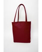 Sac Cabas en Cuir Renza Bordeaux - 38x33x12 cm
