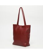 Sac Cabas en Cuir Renza Bordeaux - 38x33x12 cm