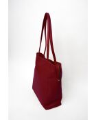 Sac Cabas en Cuir Renza Bordeaux - 38x33x12 cm