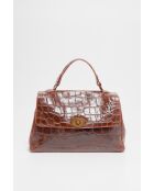 Sac à main en Cuir Lisa Camel - 36x25x14 cm