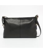 Sac bandoulière en Cuir Zita Noir - 42x25x8 cm