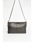 Sac bandoulière en Cuir Zita Noir - 42x25x8 cm
